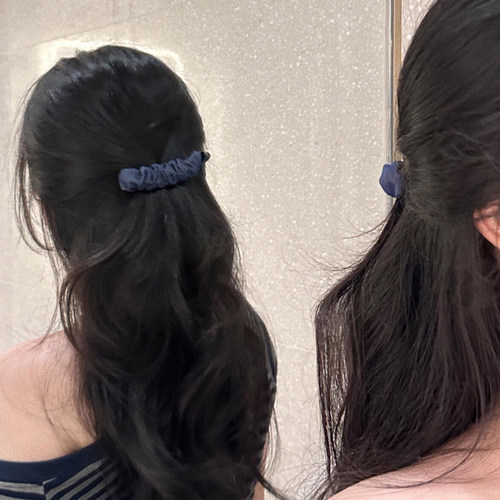 韩系牛仔蓝香蕉夹竖夹女高级感2025新款后脑勺半扎发夹头饰抓夹子