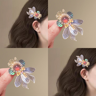 锦鲤金鱼发夹女新中式 头饰超仙 气质高级对夹古风少女汉服2025新款