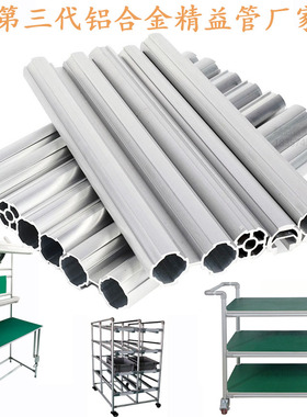 28mm第三代精益管铝合金线棒圆形铝管配件空心型材接头连接件台车