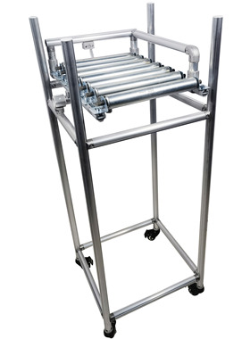 90度转角架直角转向流利条货架LCIA低成本自动化第三代精益管线棒