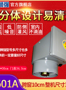 狮强S601A厨房排气扇家用10寸窗式油烟扇强力排风扇换气扇