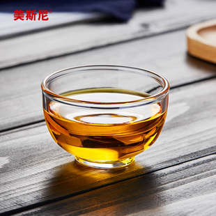 美斯尼主人杯高档玻璃小茶杯功夫茶具个人专用泡茶品茗杯单杯套装