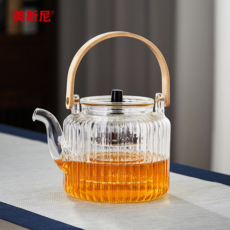 美斯尼玻璃煮茶壶蒸煮泡茶器过滤家用提梁壶电陶炉烧水壶茶具套装