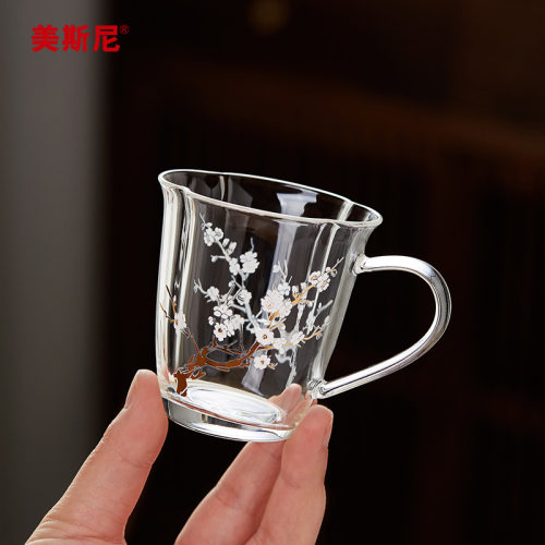 变色梅花玻璃主人杯茶杯品茗杯
