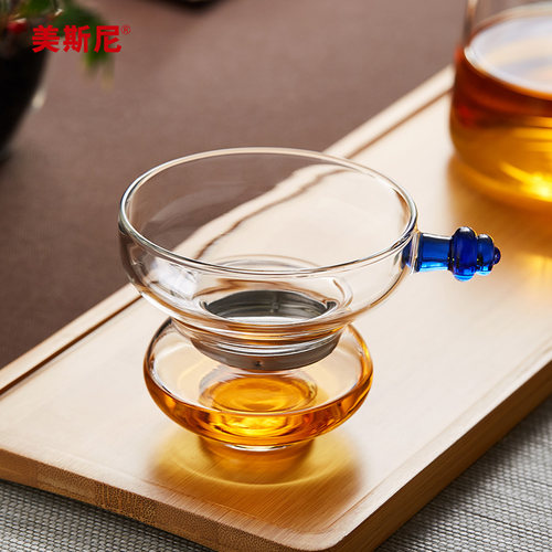 美斯尼玻璃茶漏茶滤不锈钢滤茶器