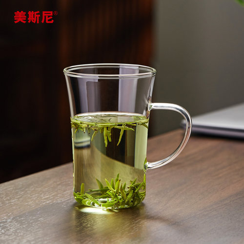 美斯尼高硼硅玻璃杯绿茶杯喝水杯