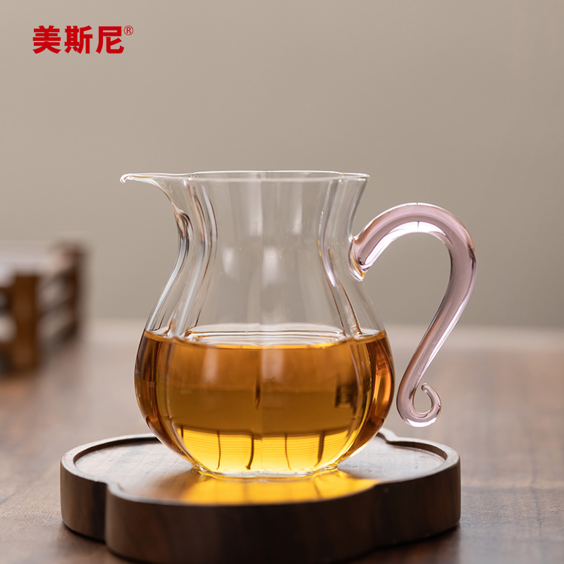 美斯尼玻璃公道杯高档加厚耐热分茶器茶海单个功夫茶具高硼硅公杯