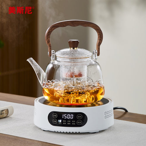 玻璃煮茶壶高硼硅家用蒸煮茶器