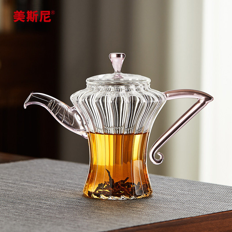 美斯尼玻璃茶壶单壶泡茶家用茶水分离小号花茶壶功夫红茶茶具新款