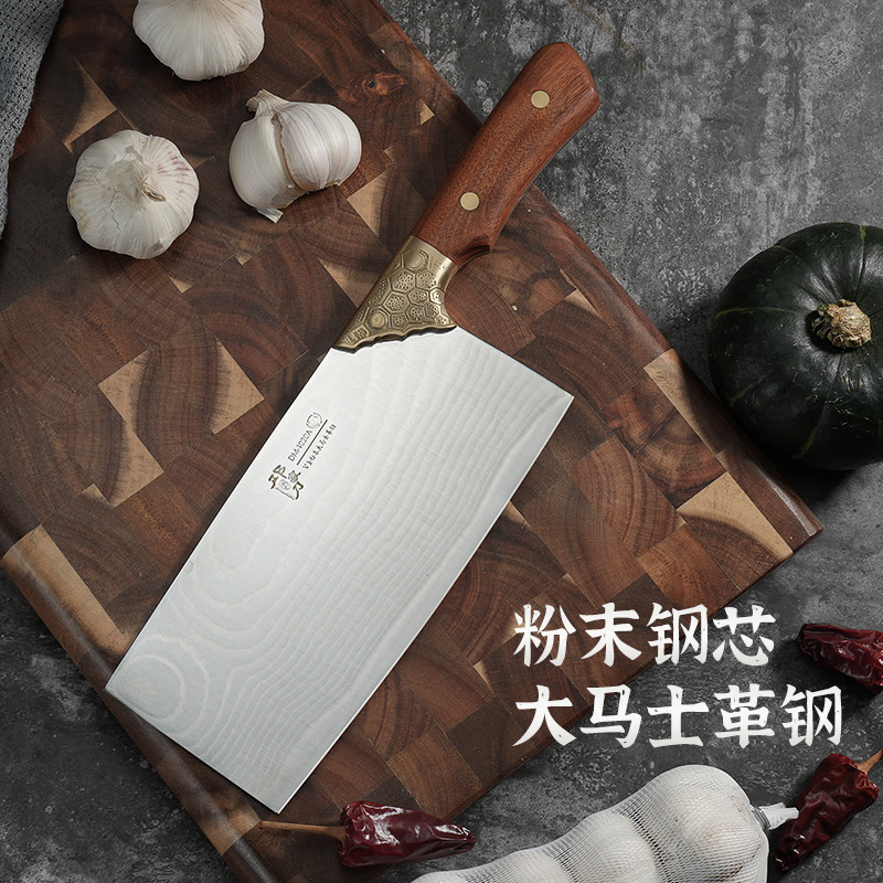 邓家刀家用菜刀大马士革切片刀专用大足龙水旗舰刀具厨刀锻打锋利