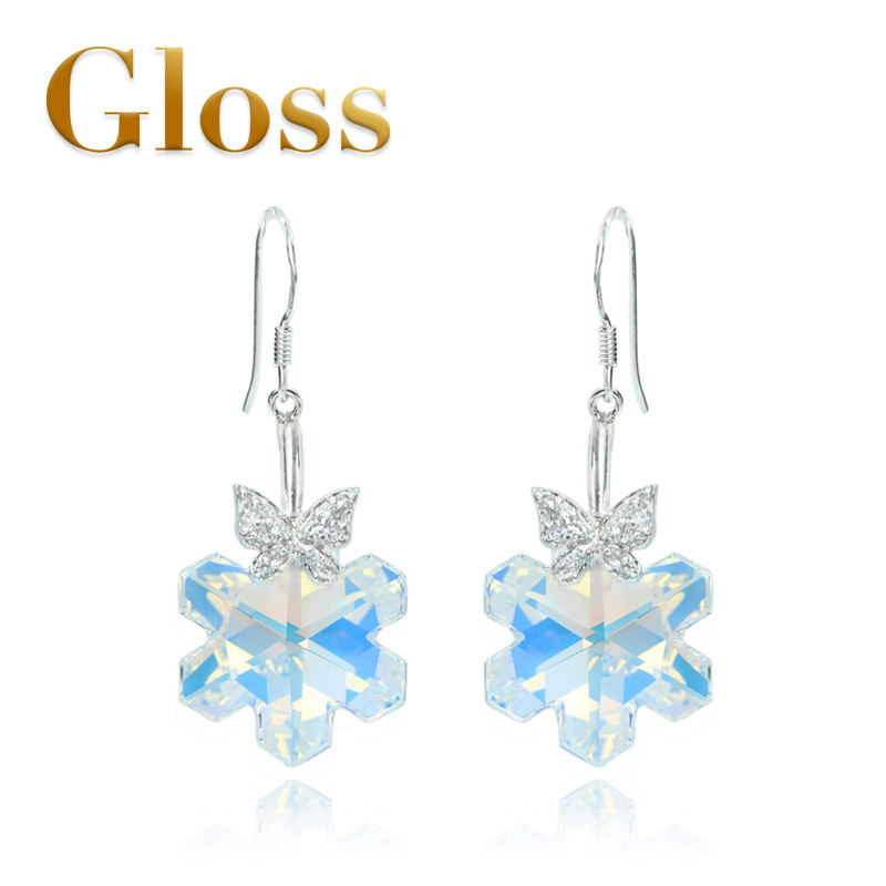 GLOSSÃÎ֮ѩ»¨¶ú»· ìŲÊÉ«ÔªËØË®¾§Å®Ê¿¿î ÈÕº«°æ ×°ÊÎʱÉÐ