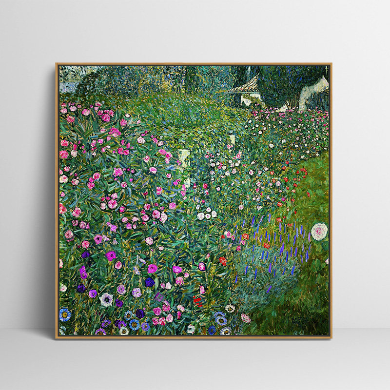 风景花园克里姆特印刷喷绘风景画客厅卧室餐厅挂画背景装饰画壁画