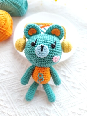 permpoon小熊玩偶他泰明星周边手工diy毛线钩织材料包成品包挂件