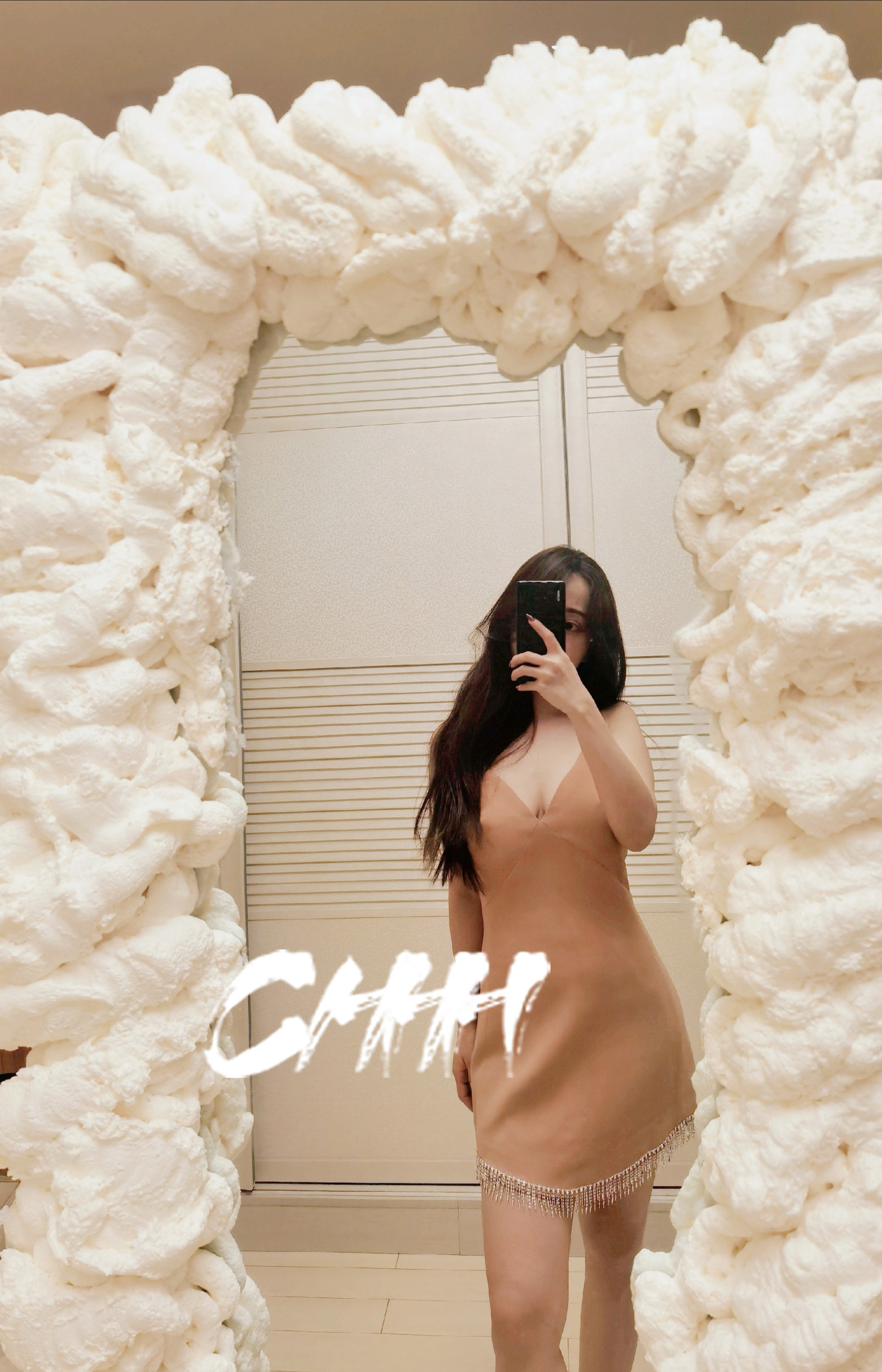 【chenyunmu】肯豆上身 请带走这条蓬荜生辉的水晶饰边 连衣裙