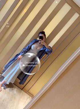 chenyunmu亏清 独家微光中独美的灰蓝烟熏 薄如蝉翼 外套