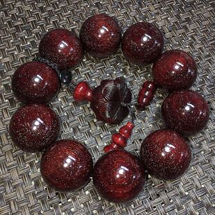 小叶紫檀手串爆满金星108颗女款 佛珠手链老料真品2.5男高端收藏级