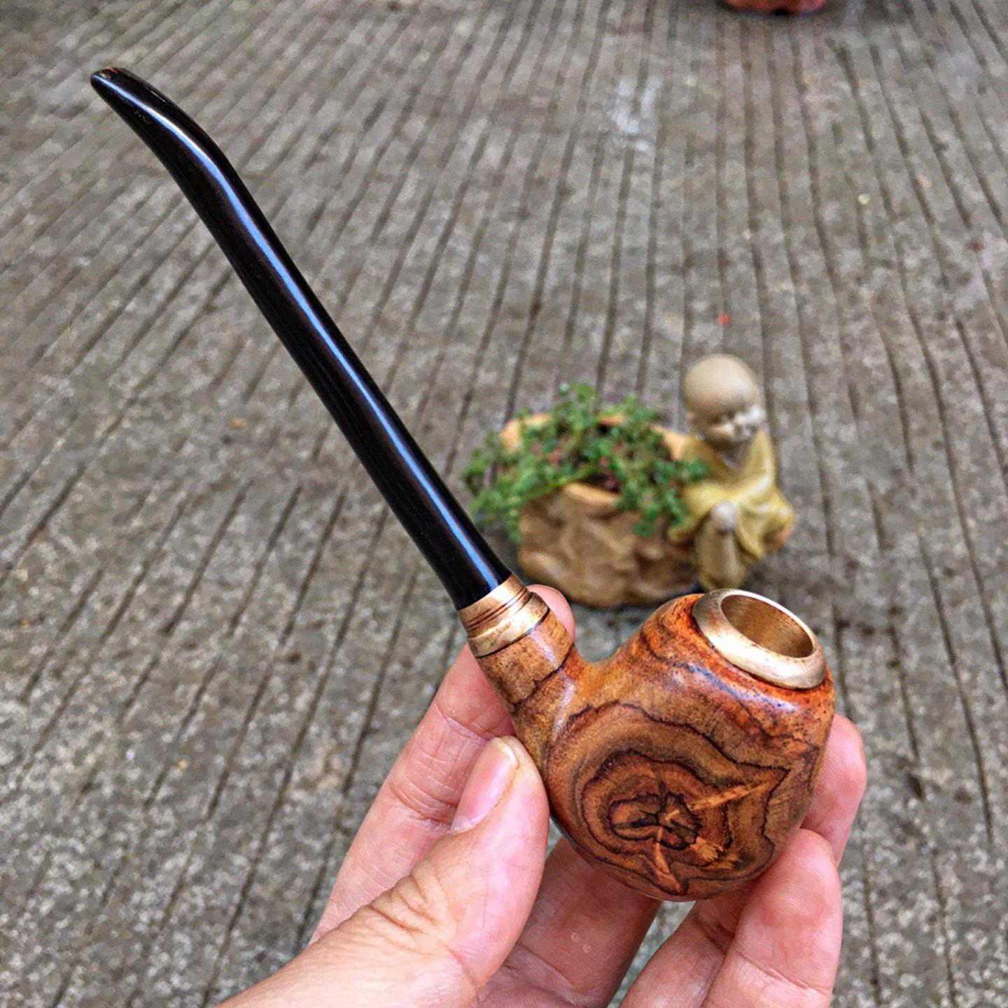 海南黄花梨旱烟高档烟斗烟嘴烟杆烟具男式老式实木正宗红木过滤