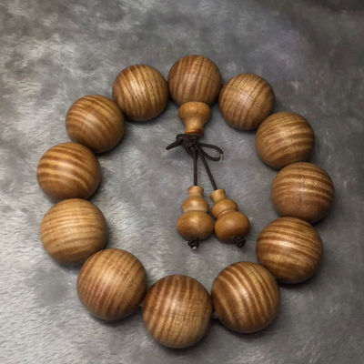 正宗印度老山檀香手串2.0黑肉沉水108颗男女佛珠手链水波纹沉香木