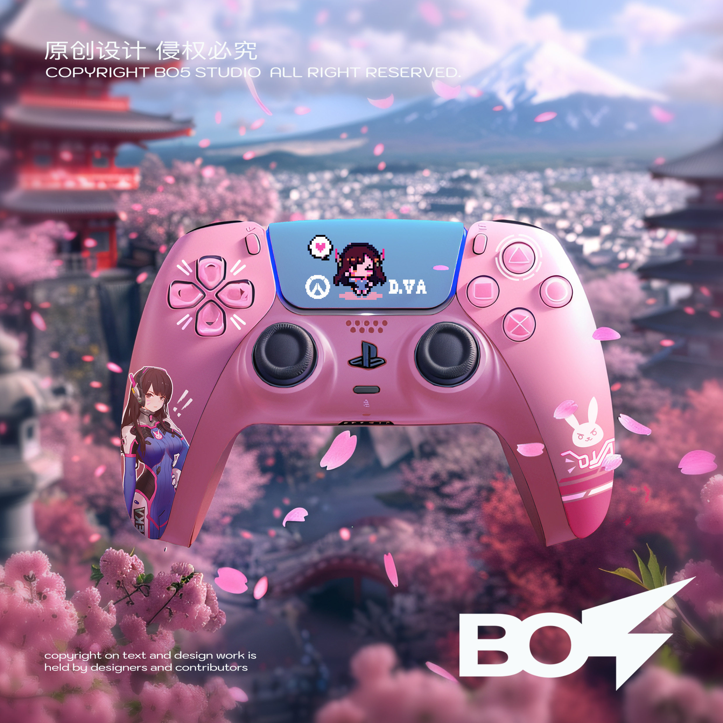 PS4/PS5手柄替换面壳（DVA）钢琴烤漆 ps4手柄壳 手柄保护壳