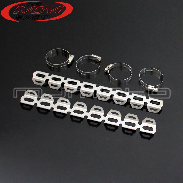 适用宝马F800/700GS雅马哈XT660R Tiger955摩托车不锈钢排气护罩