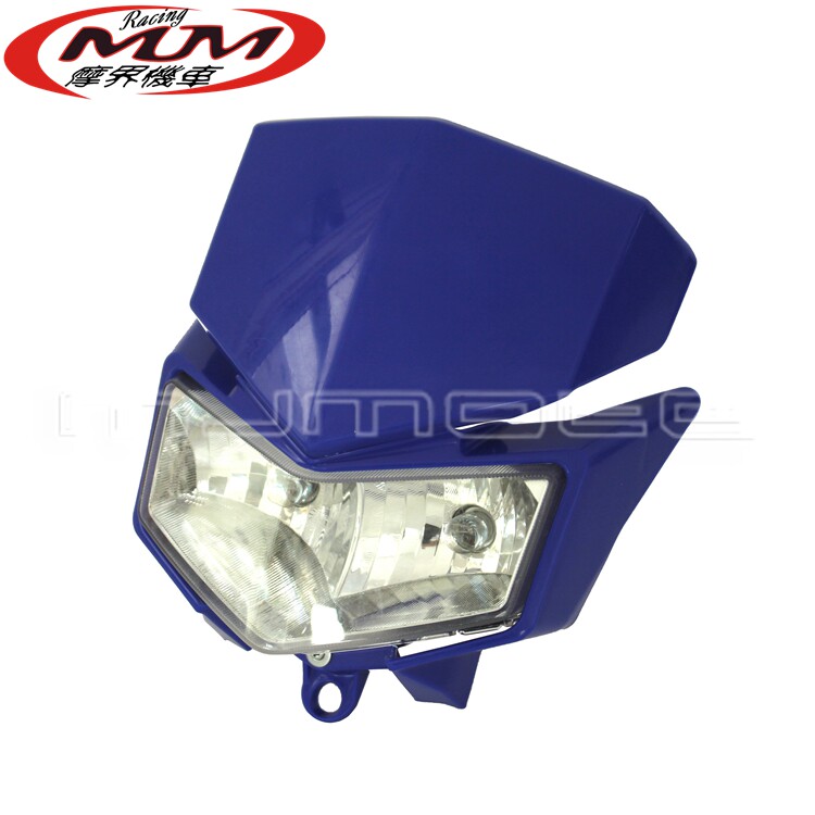 适用川崎KLX250S/F/D-TrackerX250 越野摩托车配件蓝色鬼脸前大灯