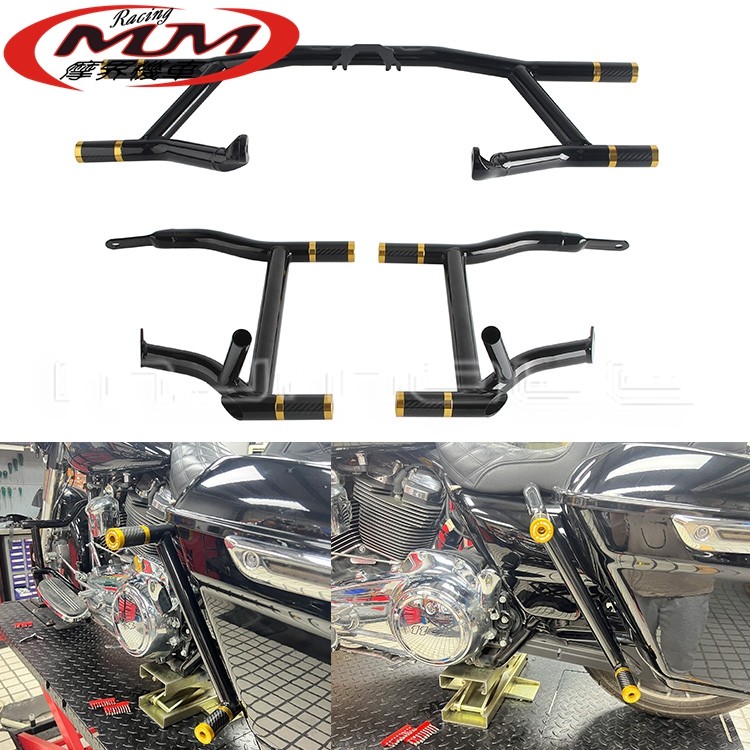 适用于哈雷戴维森伊莱克特滑翔标准FLHT/CVO街道滑翔FLHXSE防撞杆