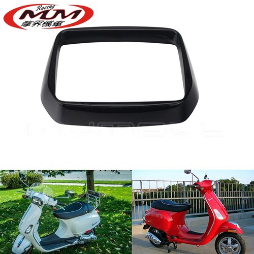踏板车改装件适用Vespa S150 S125前大灯框架黑色前灯框架13-20年