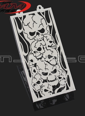 适用于本田vtx1300c/r/s摩托车改装配件镀铬水箱网不锈钢散热器盖