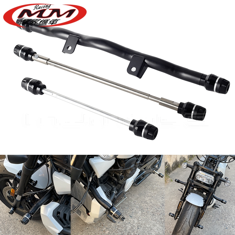 适用哈雷前后轮防摔胶+护杠