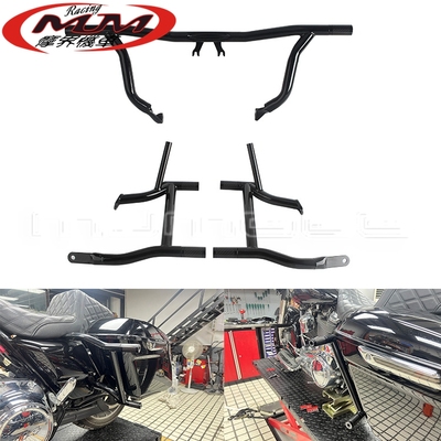 适用哈雷戴维森公路/伊莱克特滑翔路王鞍包防撞条前护杠2014-2025