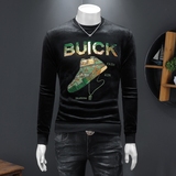 秋冬装新款金丝绒加绒加厚卫衣7305P115，男装卫衣，电商D302