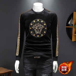 秋冬金丝绒加绒加厚卫衣男 D302--2155P105图片