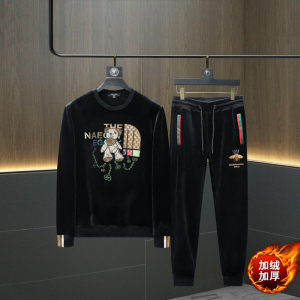 秋冬装新款金丝绒加绒加厚套装  T5510P235图片