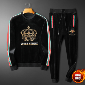 秋冬金丝绒加绒加厚套装卫衣男 D302--T2152P225图片