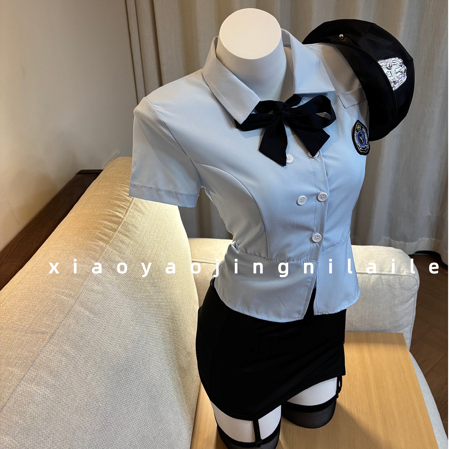 性感火辣女警制服角色扮演cos套装jk纯欲OL短裙情侣约会qqny内衣