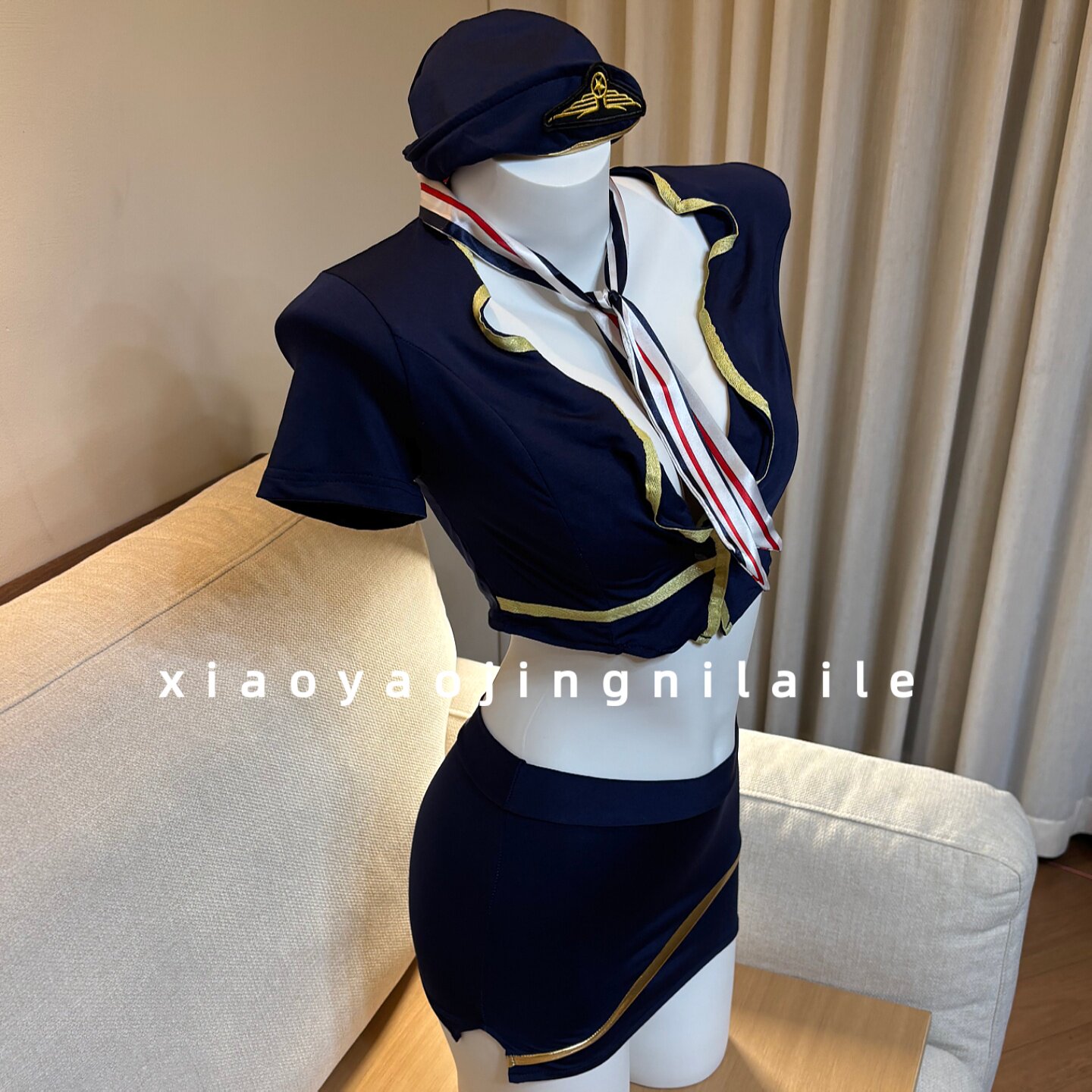 性感空姐制服COS睡裙套装qq内衣