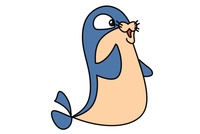 海豹儿童数字油画包邮填色零基础减压动物手工画