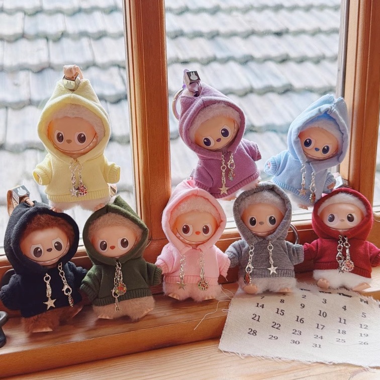 RMAX拉布布娃衣4.0四代labubu衣服10cm心底密码潮流卫衣街头套装