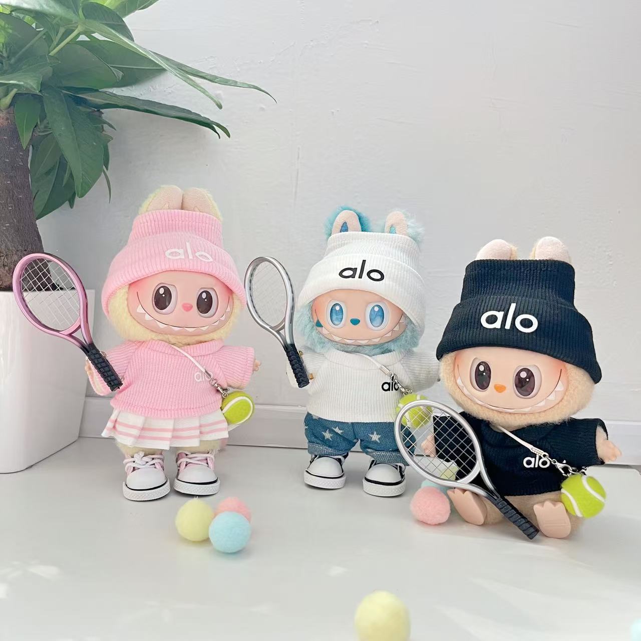 原创！三代通用Labubu网球娃衣换装拉布布lulu衣服运动风AL套装