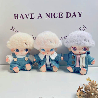 DIMOO新生日记系列娃衣搪胶盲盒牛仔背带裤潮玩手办盲盒替换衣服