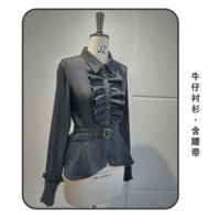【 Su Xin SUSIN】[GUI Qin 2.0]lolita waist-cinching and Slimming Denim strapless Dress/Strappy dress thumbnail 4