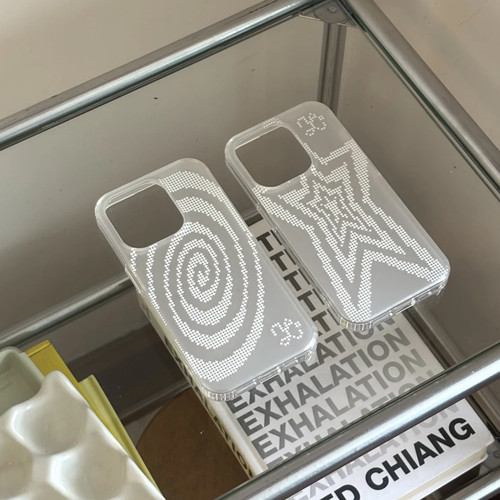 简约白色星星漩涡适用15苹果14ProMax手机壳iPhone12全包17可爱13Pro软18Promax防摔11保护套16女X软8P磨砂6s