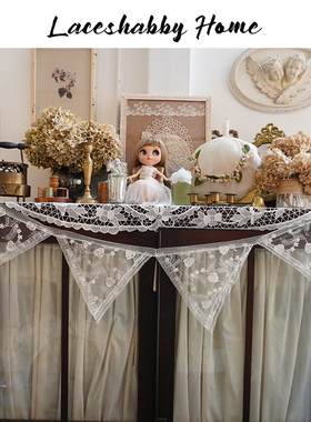 新款法式风派对刺绣蕾丝旗子玫瑰