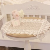 LACESHABBY新款 定制小清新欧式 复古蕾丝刺绣桌旗盖巾垫子