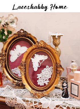 新款ins风法式浮雕蕾丝装饰画