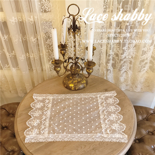LACESHABBY新款复古欧式绣花蕾丝桌旗盖巾桌布蕾丝餐垫