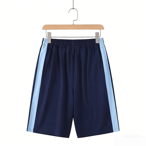 中小学生宽浅蓝校服短裤