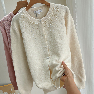 圆领衫开衫厚款针织长袖针织衫外