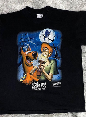 SCOOBY DOO史酷比狗卡通动漫短袖美式复古FOG街头休闲潮牌t恤男女