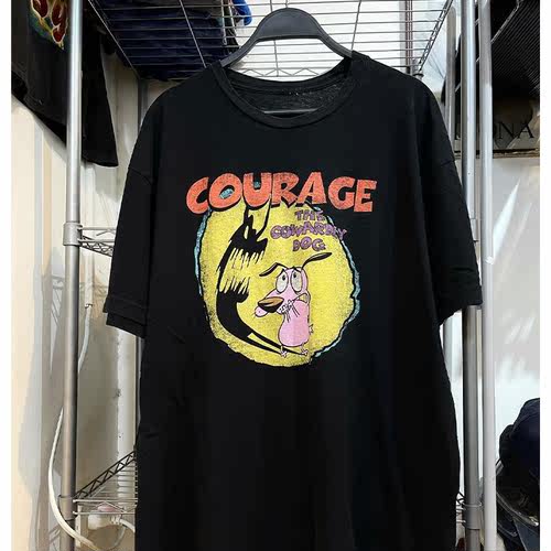 courage胆小狗英雄卡通印花T恤